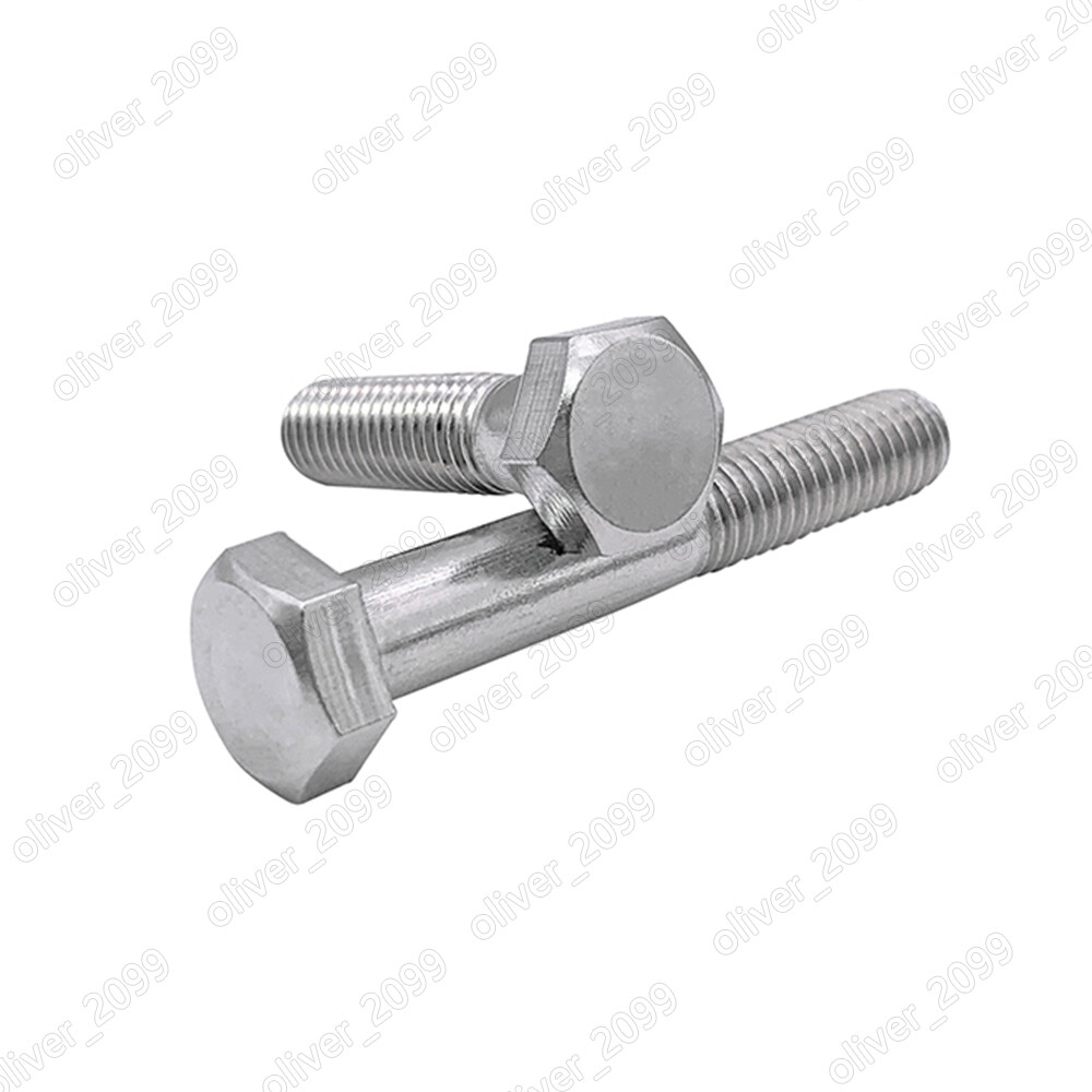 304 Stainless Steel Hexagon Head Bolts Partial Thread 1/4 5/16 3/8 7/16 1/2 5/8