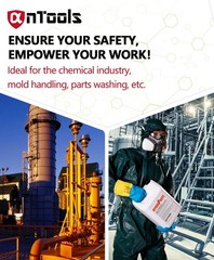 AnTools 2 Pairs Neoprene and Rubber Blend Heavy-Duty Chemical Gloves Protective