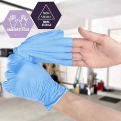 MED PRIDE NitriPride Nitrile-Vinyl Blend Exam Gloves, Medium 100 – Powder Free,