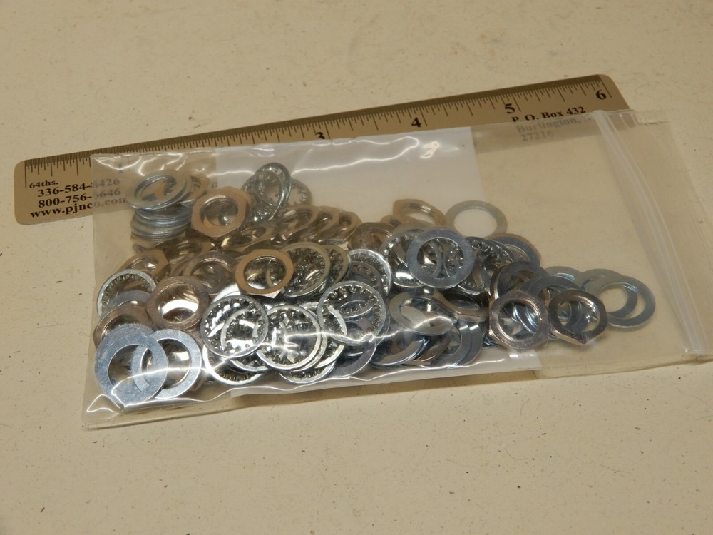 50 Sets of 1/4 Shaft Standard Potentiometer Hardware NOS Nut Washer Star Washer