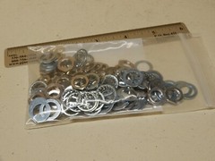 50 Sets of 1/4 Shaft Standard Potentiometer Hardware NOS Nut Washer Star Washer