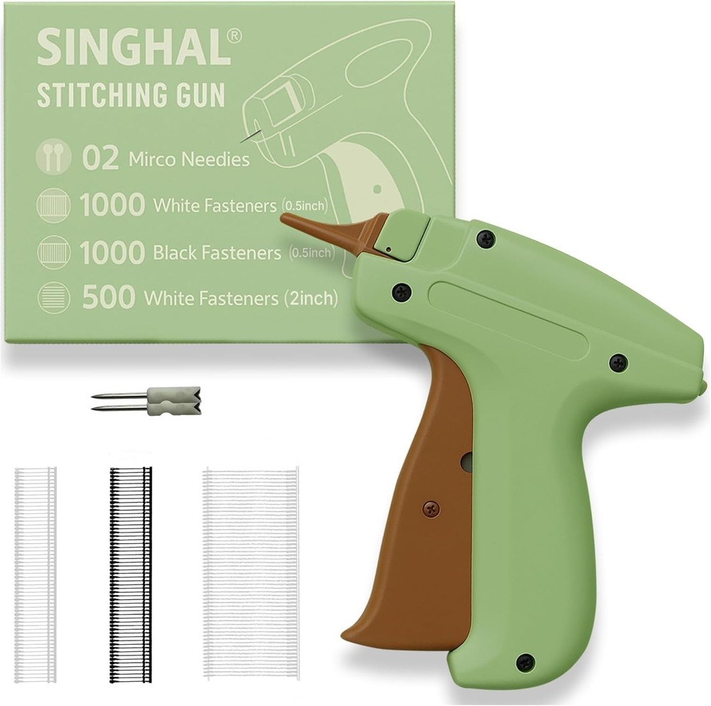 Singhal Stitch Tag Gun for Clothes – 2 Needles + 2000 Fasteners, Quick Fix Tool