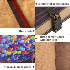 Adventure Book Vintage Travel Photo Album Scrapbook with Large Capacity