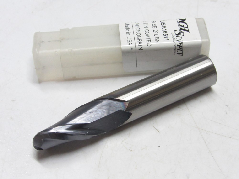 TITAN 5/8″ Solid Carbide 2 Flutes Ball Nose ALTiN Coated End Mill 16511 USA