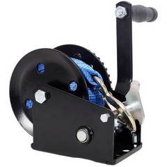 1200 LB Hand Crank Winch w/ 20 FT Strap, 2-Way Ratchet for Trailer, Boat, ATV