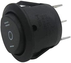 5pcs Snap-in Round Momentary Rocker Switch Toggle Power SPDT ON-Off-ON