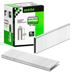 meite 18 Gauge 1/4″ Narrow Crown Staples 1/2″ to 1-1/2″ Length Heavy Duty Staple