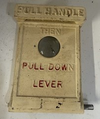1928 Style Fire Alarm Box Pull Handle With Spring ,Rod And Glass