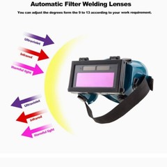 Auto Darkening Welding Goggles Flip Lens Anti-Glare Welder Protective Glasses
