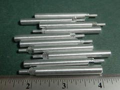 Lot of 10 2″ Shaft Potentiometer Extension Shafts 1/4″ for Split Shaft Pots Alum