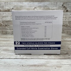 1 Case NitriDerm PAIRS Nitrile Surgical Gloves Sterile Chemo, Size MED Exp: 8/26