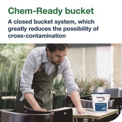Tork 192850 8.5 in. x 7 in. x 7 in. Chem-Ready Buckets – White (5/Carton) New