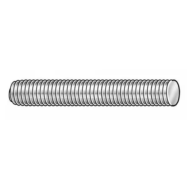 Manufacturer Varies Fully Threaded Rod, 5/16″-24, 12 in, Steel, Grade 2, Zinc