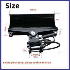600mm Excavator Flail Mower Attachment, 25mm Pin, 92mm Center, 105mm Ear Width |