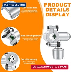 Wadoy 4Pack BPV31 Bullet Piercing Valve, Piercing Valve for Refrigerator Compati