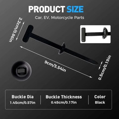 100 PCS Nylon Universal Cable Tie Buckle+Heavy Duty Self-Locking Zip Ties Holder