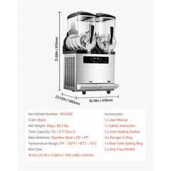 Uimoso Dual 12L Tank Frozen Drink Machine for Slushies and Smoothies