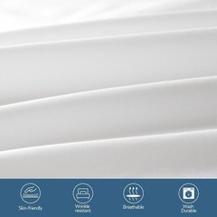 Fitted Hospital Bed Sheets Soft&Durable for Home/Care Beds/Medical Use White
