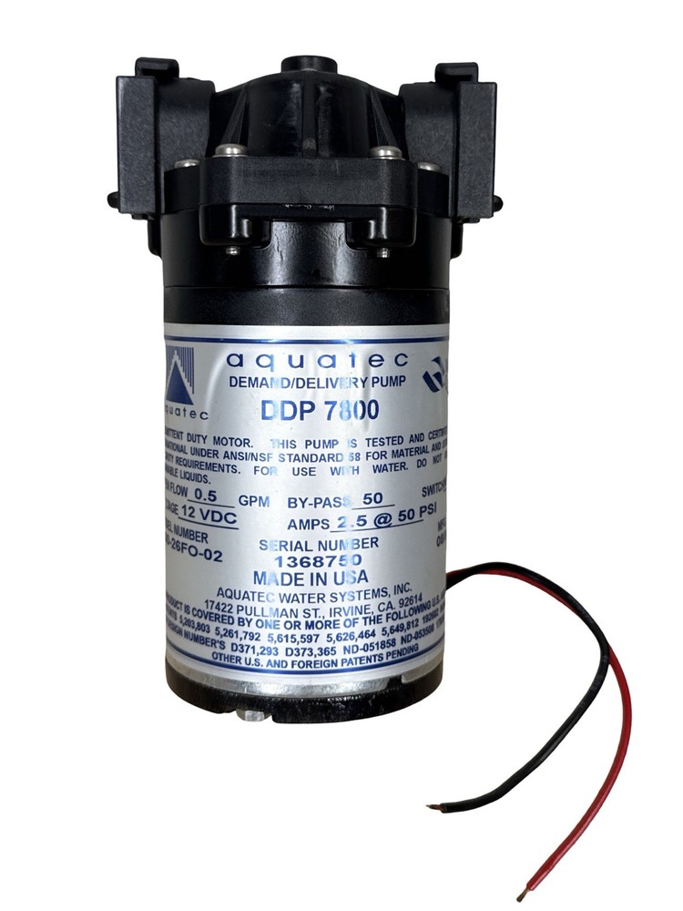 NEW Aquatec DDP 7800 Demand Delivery Pump 7830-26FO-02 12V DC 0.5 GPM – NOS OEM