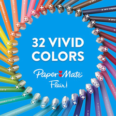 Paper Mate Flair Felt Tip Pens, Medium Point (0.7Mm), 12 Count – for Arts & Craf