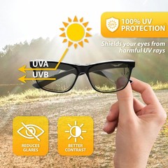 Global Vision Acropolis Photochromic Sunglasses Auto-Darkening Super Dark