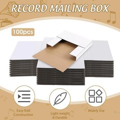 100 45 RPM Premium Record Mailers Book Box Variable Depth Shipping Mailer