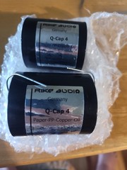Rike 3.3uf copper foil, paper-in-oil, polypropylene capacitors. 8 available.