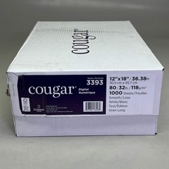 COUGAR (1000 Sheets) Digital Laser Paper Sz 12″ x 18″, White 3393