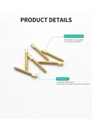 120PCS Dental Screw Post Titanium Kit Gold/Silver Plated Conical Root Canal Pins