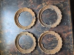 Vintage Lot Of 4 John Deere 5948B Cast Iron Planter Seed Plates