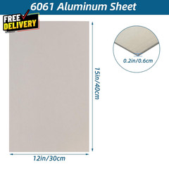 6061-T6 Aluminum Sheet 12x16x1/4 Inch Thick Metal Plate Durable DIY…