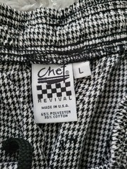 NWT Chef Revival Baggy Pants Houndstooth Cook Work Uniform Knife Steel L 36 38