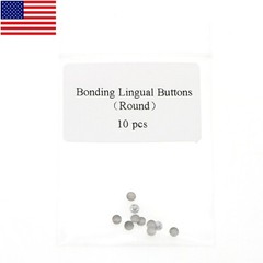 US Dental Orthodontic Composite Ceramic/Metal Lingual Button Bondable Round Base