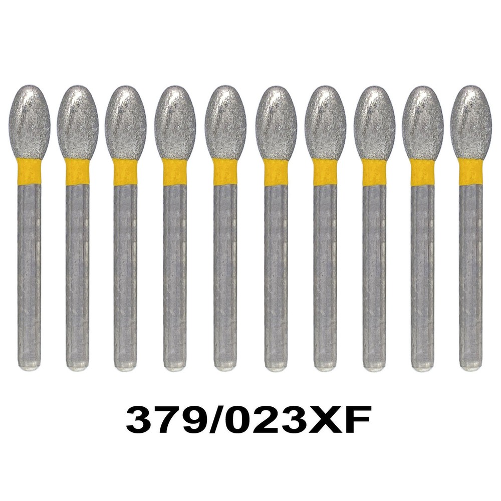 Dental FG379-023XF High Speed Diamond Burs Egg Football Extra Fine Grit MultiUse