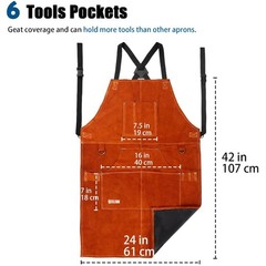 Flame-Resistant Leather Apron for Welders & Blacksmiths