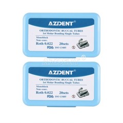 80Pcs AZDENT Dental Ortho Monoblock Buccal Tubes 1st Molar MBT/Roth 0.022
