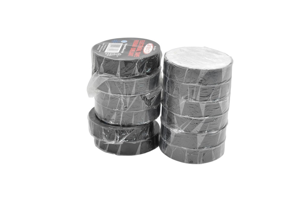 Lot Of 12 Cantech Electrical Tape No. 330-01 18mm X 20m 7mil Black Vinyl