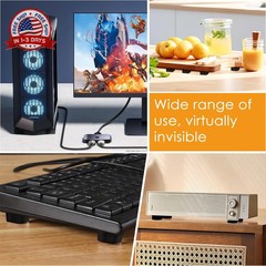 Rubber Feet for Electronics, Adhesive Rubber Feet 16PCS, Black Rubber Bumpers Se