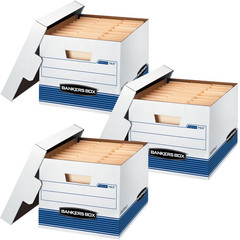 Bankers Box Stor/File Medium-Duty – Letter/Legal, White 3 Pk