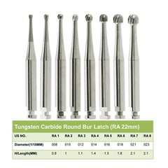 Wave Dental Tungsten Carbide Burs Round Latch RA 1 2 3 4 5 6 7 8 Low Speed Prima