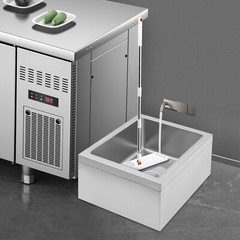 22″L x 19″W x 12″H Stainless Steel Mop Sink Utility Floor Mount Mop Basin Silver