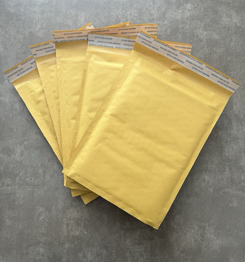 Kraft Bubble Padded Envelopes Mailers Shipping Case 6.5″x9″ – Lot of 5 envelopes