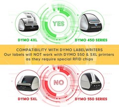 45X Dymo 30256 Labels 2-5/16″x4″ Shipping Labels for Dymo LW 450 4XL Rollo Zebra