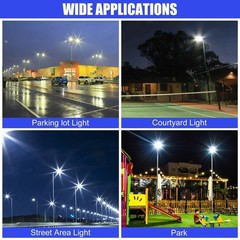 LED Street Lights Shoebox Parking Lot Lighting 200W IP65 Outdoor Yard Flood Lamp
