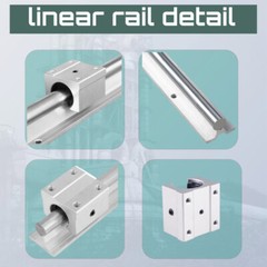 2PCS SBR16 Linear Guide Rail Slide Rail 300-2000mm +4PCS SBR16UU Bearing Block