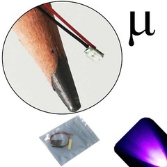 50 x 12v 0805 2012 UV Purple Micro SMD LED Pre-Wired Light Soldered Lead 9v 18v