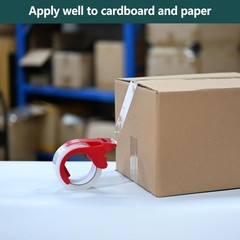 6 Rolls Packing Tape Shipping Packaging Box Sealing Tape w/Refillable Dispenser