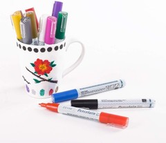 Acrylic Paint Pens for Porcelain, Professional Ceramic Drawing, 12 colors