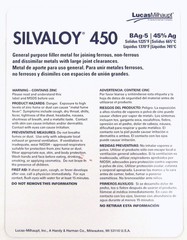 98002 Lucas Milhaupt Silvaloy Braze 450 45 % Silver Solder 5 Ounce Brazing Alloy