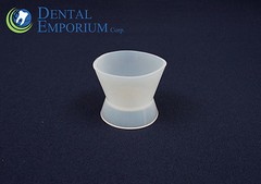 DENTAL LAB FLEXIBLE SILICONE DAPPEN DISH MIXING BOWL CUP 30ml LARGE 12pc Per Box